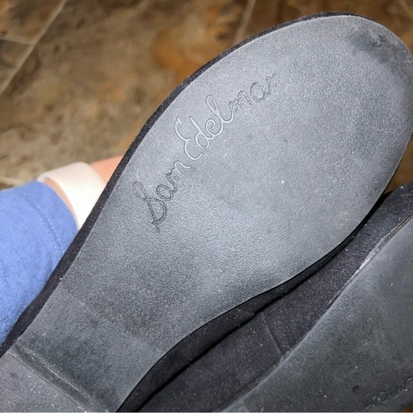 Sam Edelman Felicia Stella Embroidered Floral Black Lace Up Flats Size 5 - Picture 6 of 11